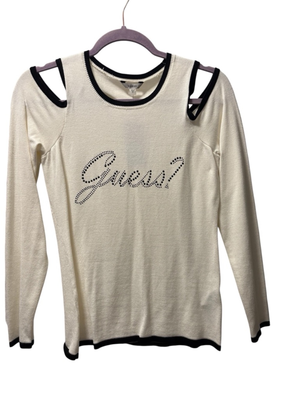 Guess Open-Shoulder Long Sleeve Top